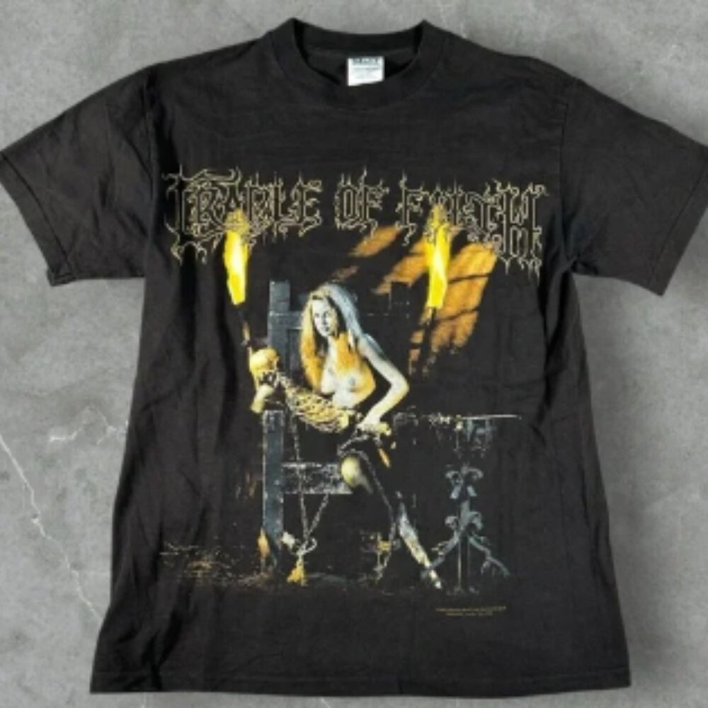 Vintage Cradle Of Filth Shirt Mens Medium Black Y2K 90s Dead Girls Dont Say No